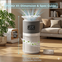 2-in-1 Pet Air Purifier for 1076 Sq. Ft Large Rooms, H13 True HEPA Filter Removes 99.97% of Odors/Dander/Smoke, Bonus Cat Scratcher Cover DX-APUR1