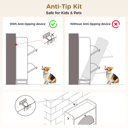 COMHOMA Shoe Storage Cabinet with 3  Flip Drawers