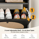 COMHOMA Shoe Storage Cabinet with 3  Flip Drawers