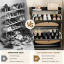 COMHOMA Shoe Storage Cabinet with 3  Flip Drawers