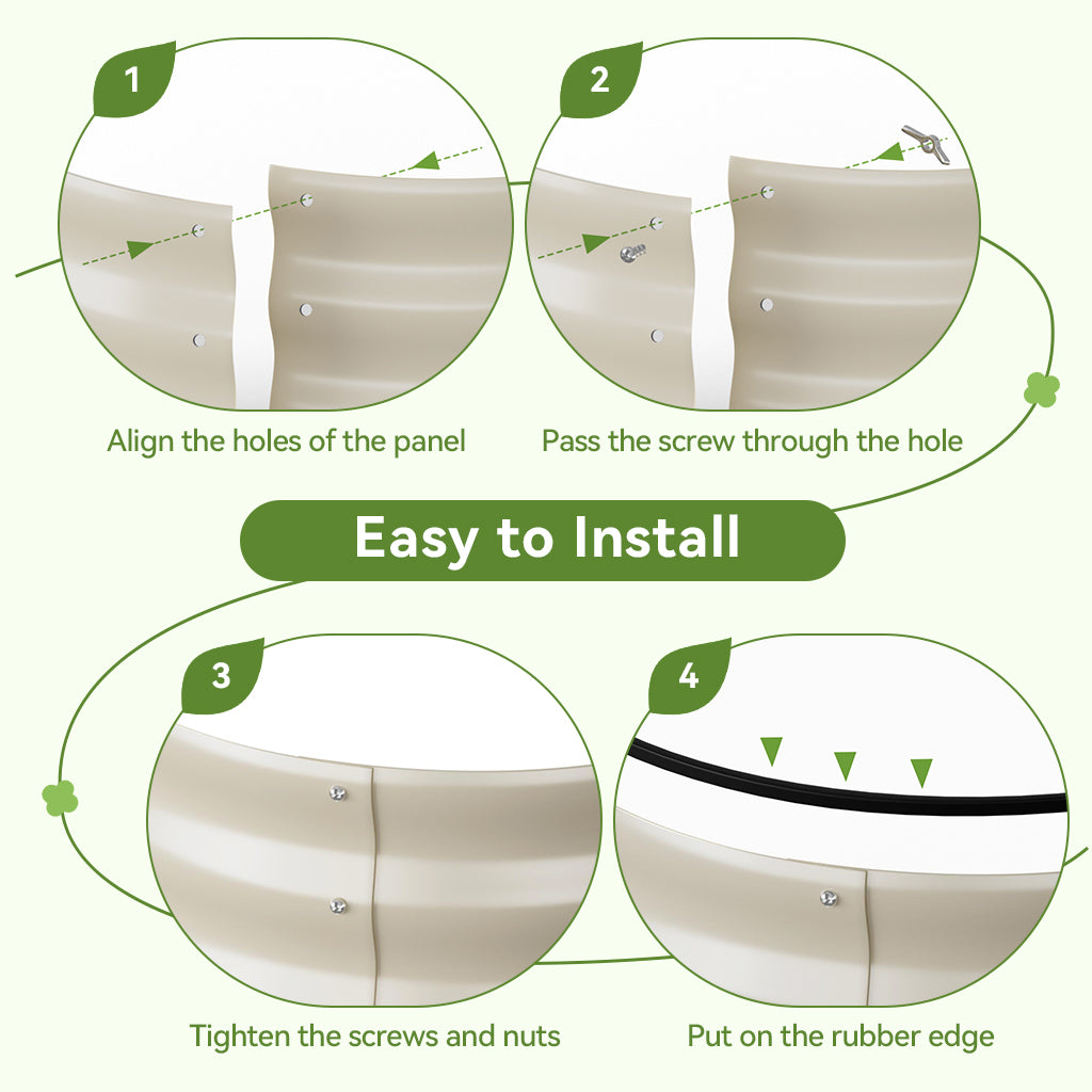 Metal Raised Garden Bed with Gloves Tools OT-GD02