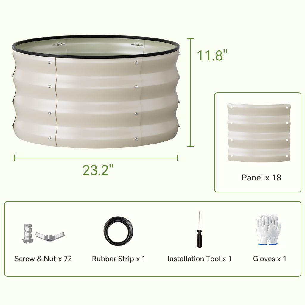 Metal Raised Garden Bed with Gloves Tools OT-GD02