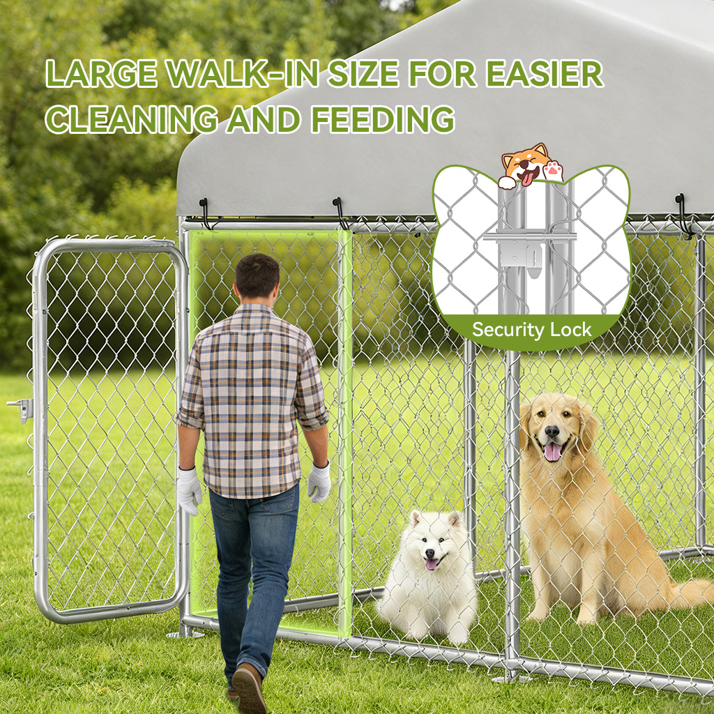 Outdoor Dog Kennel with All Weather Resistant Roof OT-GD05