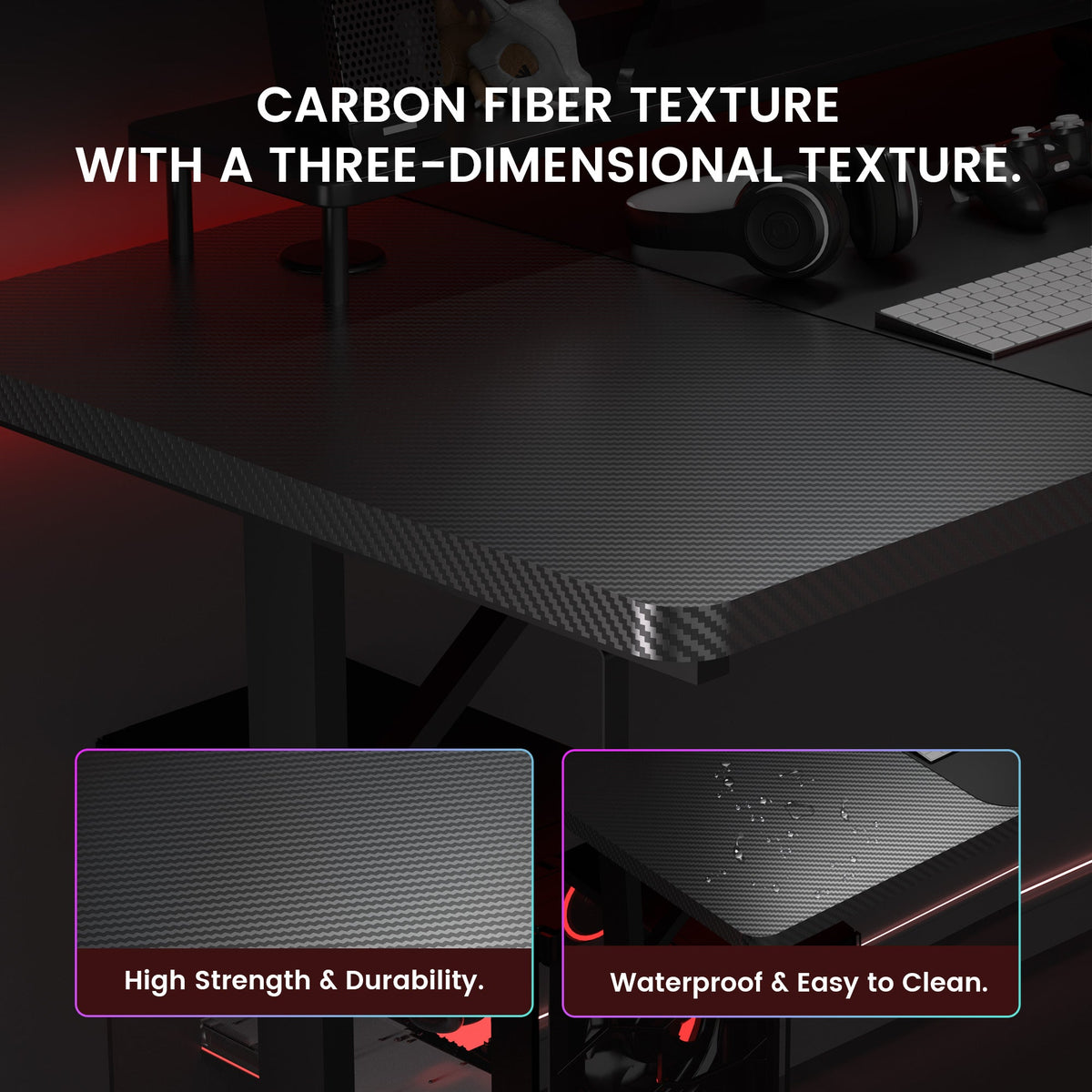 GTPLAYER T-Shaped RGB Gaming Desk GTP200