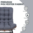 COMHOMA Outdoor Rocking Papasan Chair, Oversized Wicker Patio Rocker OT-CH03