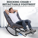 COMHOMA Outdoor Rocking Papasan Chair, Oversized Wicker Patio Rocker OT-CH03