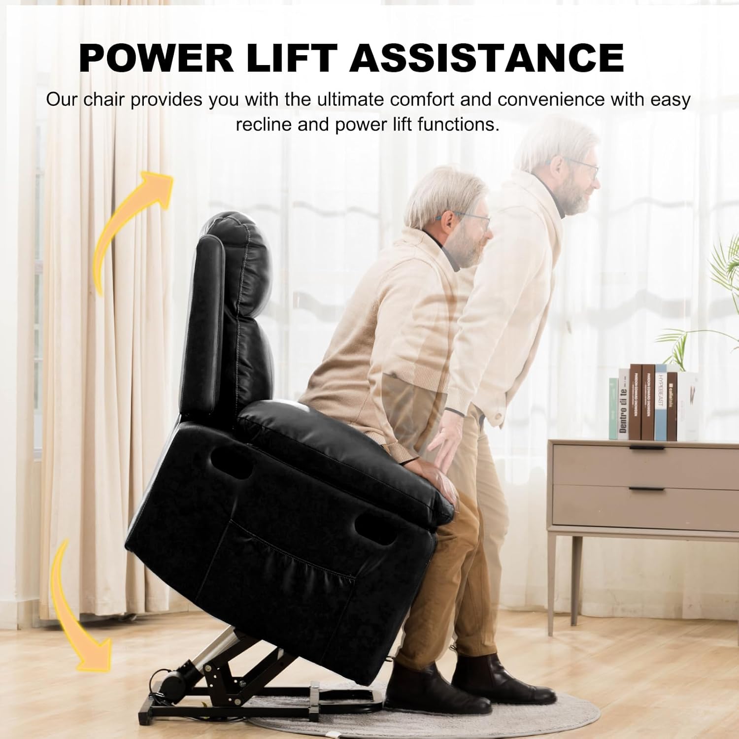 COMHOMA Power Lift Recliner for Elderly with Heat and Massage H7175