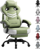 GTPLAYER Big and Tall Gaming Chair 350lbs with Footrest LR408