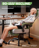 GTPLAYER Big and Tall Gaming Chair 350lbs with Footrest LR408