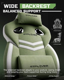 GTPLAYER Big and Tall Gaming Chair 350lbs with Footrest LR408