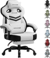 GTPLAYER Big and Tall Gaming Chair 350lbs with Footrest LR408