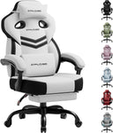 GTPLAYER Big and Tall Gaming Chair 350lbs with Footrest LR408
