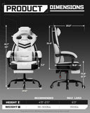 GTPLAYER Big and Tall Gaming Chair 350lbs with Footrest LR408