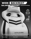 GTPLAYER Big and Tall Gaming Chair 350lbs with Footrest LR408