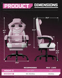 GTPLAYER Big and Tall Gaming Chair 350lbs with Footrest LR408