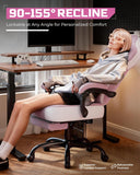 GTPLAYER Big and Tall Gaming Chair 350lbs with Footrest LR408