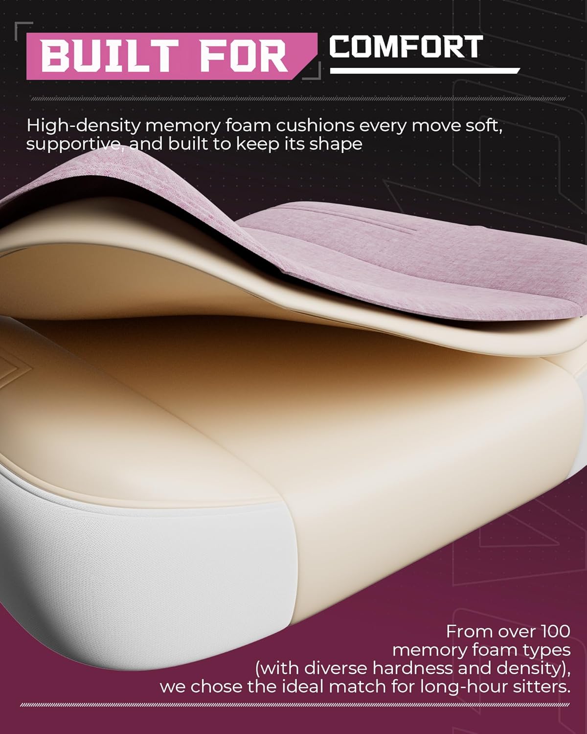 GTPLAYER Big and Tall Gaming Chair 350lbs with Footrest LR408