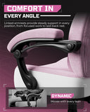 GTPLAYER Big and Tall Gaming Chair 350lbs with Footrest LR408