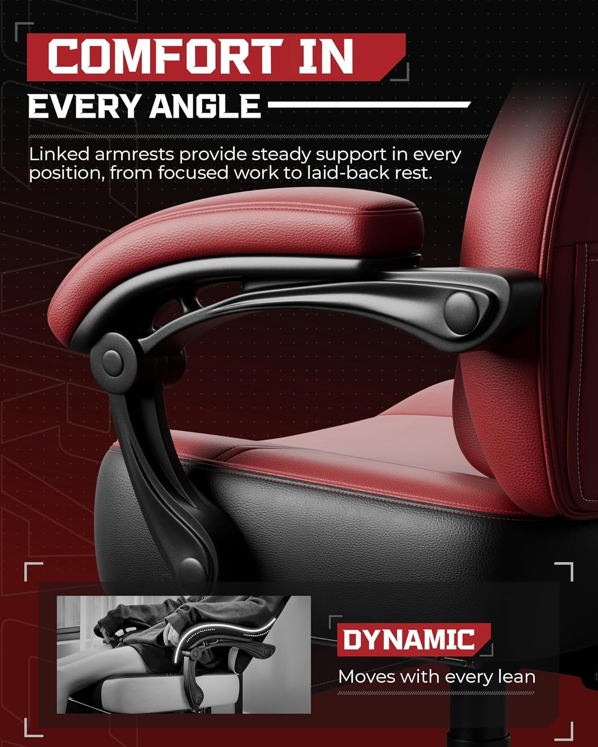 GTPLAYER Big and Tall Gaming Chair 350lbs with Footrest LR408