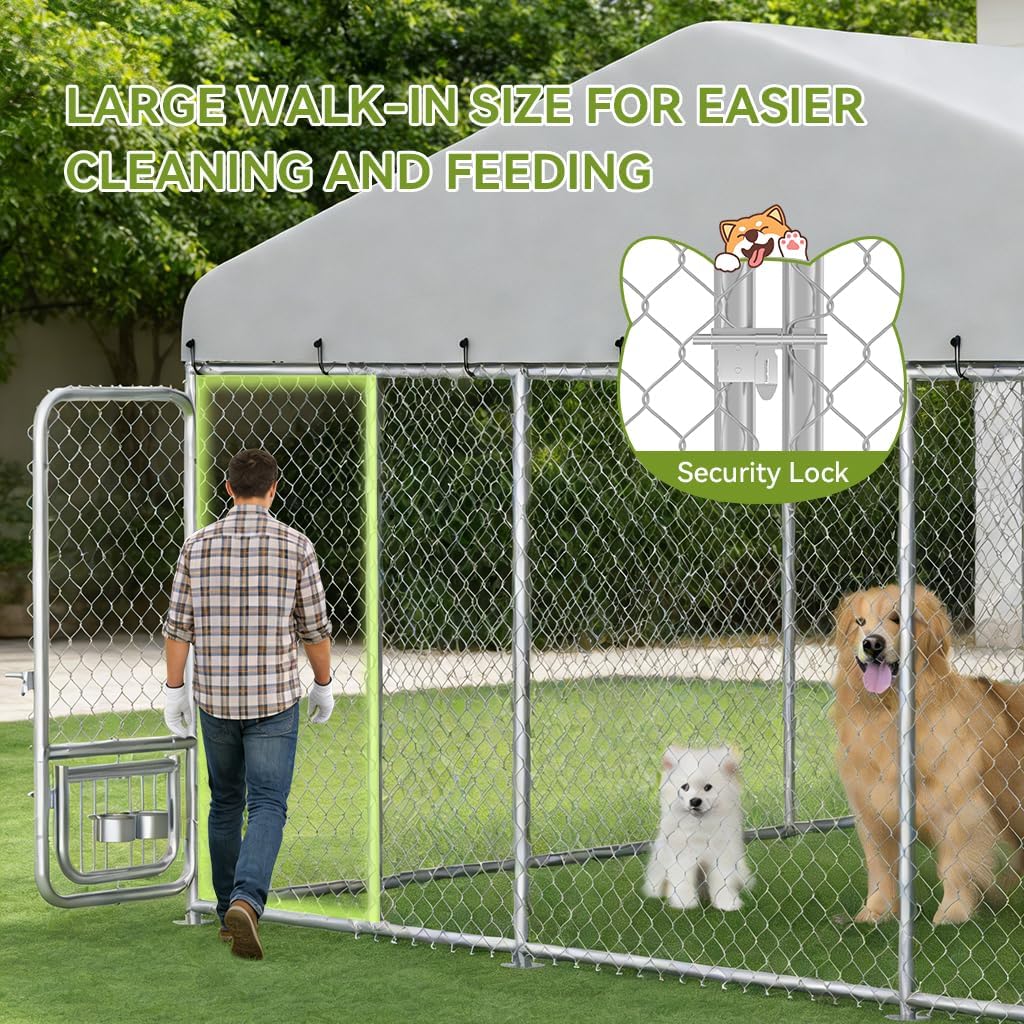 COMHOMA Outdoor Dog Kennel with Roof OT-GD05