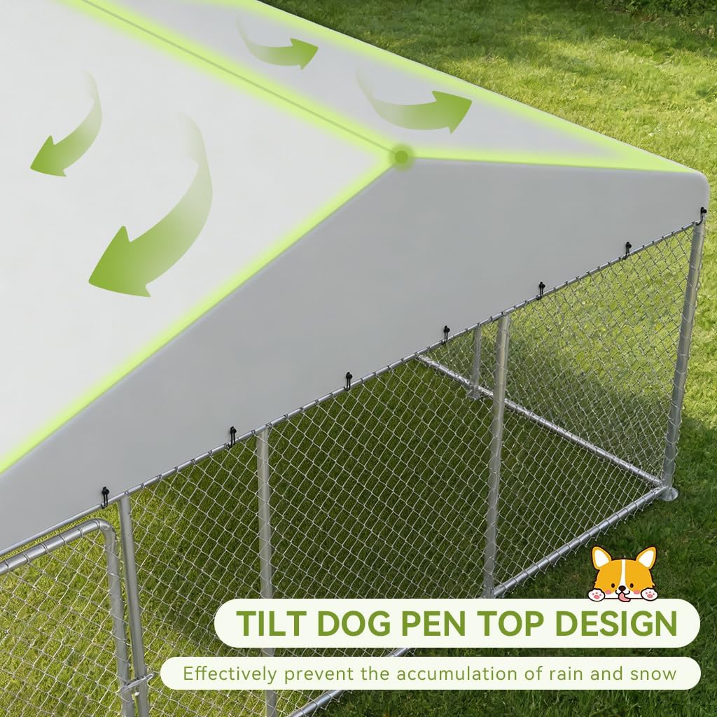 COMHOMA Outdoor Dog Kennel with Roof OT-GD05