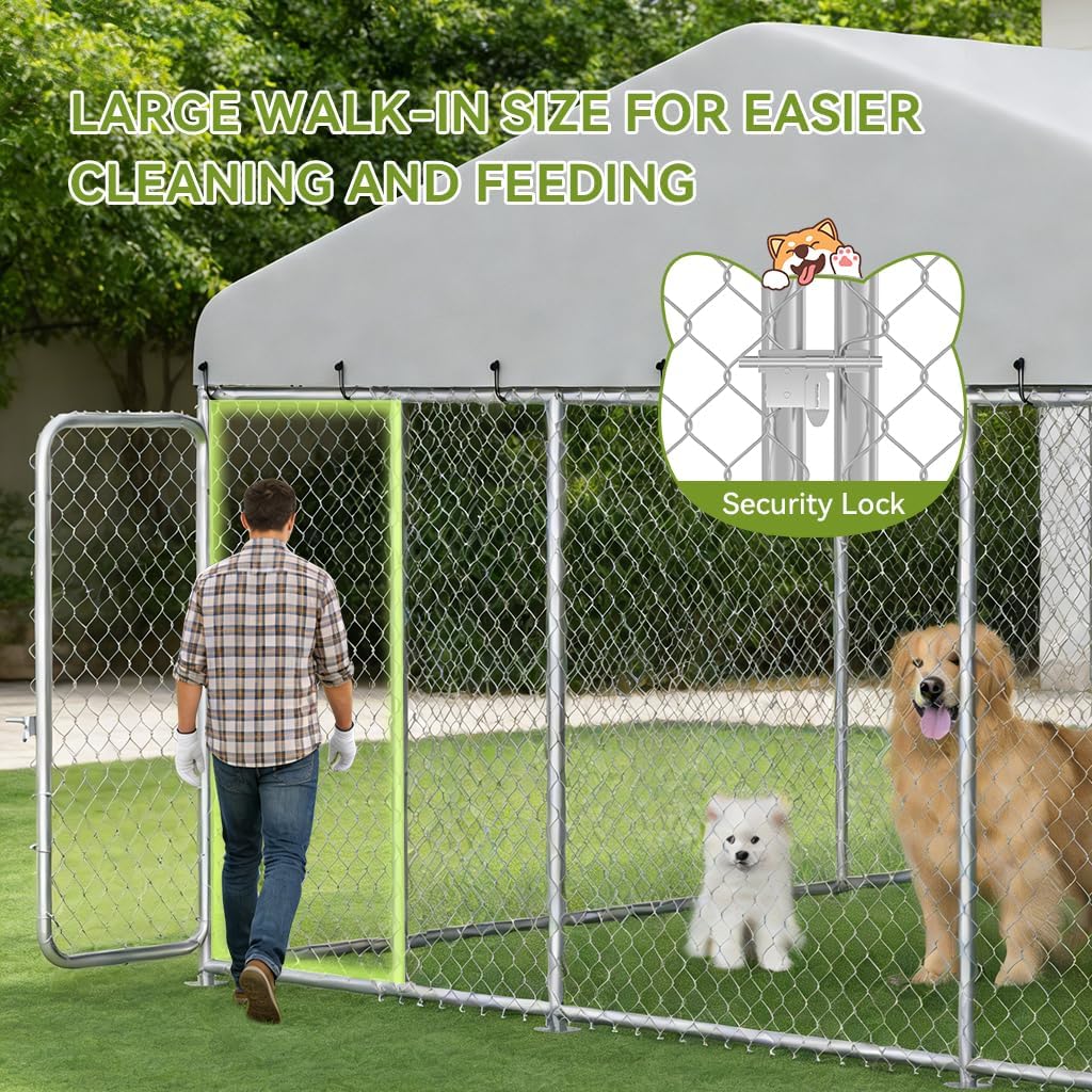 COMHOMA Outdoor Dog Kennel with Roof OT-GD05