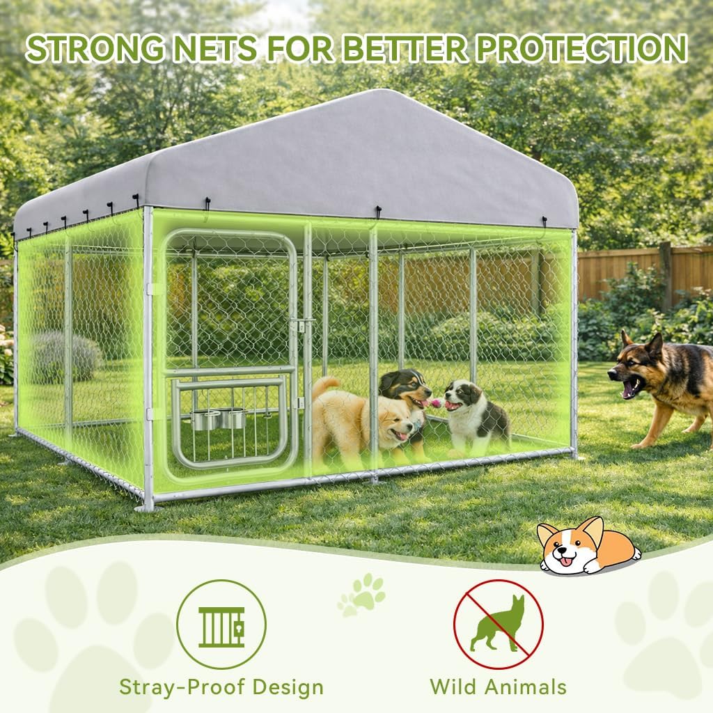 COMHOMA Outdoor Dog Kennel with Roof OT-GD05
