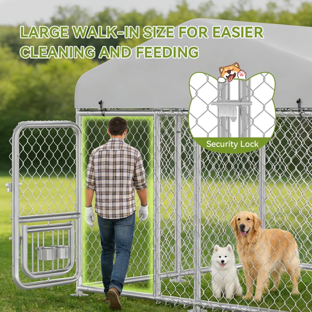 COMHOMA Outdoor Dog Kennel with Roof OT-GD05