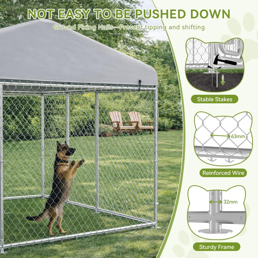 COMHOMA Outdoor Dog Kennel with Roof OT-GD05