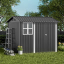 8*6 FT COMHOMA Metal Storage Tool Shed With Window & Lockable Door, OT-TL01