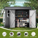 8*6 FT COMHOMA Metal Storage Tool Shed With Window & Lockable Door, OT-TL01