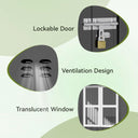 8*6 FT COMHOMA Metal Storage Tool Shed With Window & Lockable Door, OT-TL01