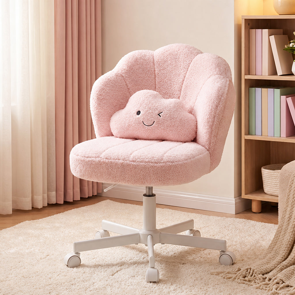COMHOMA® Petal Cute Vanity Chair, Height Adjustable CH718