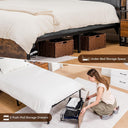 COMHOMA Bed Frame with 2 Storage Drawers & LED BF001