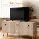 COMHOMA 71"/70"/59" TV Stand up to 80 Inch TV, Modern Farmhouse Entertainment Center with Open Storage Shelves and Cable Management Holes for Living Room H1004