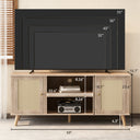 COMHOMA 71"/70"/59" TV Stand up to 80 Inch TV, Modern Farmhouse Entertainment Center with Open Storage Shelves and Cable Management Holes for Living Room H1004