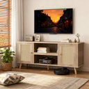COMHOMA 71"/70"/59" TV Stand up to 80 Inch TV, Modern Farmhouse Entertainment Center with Open Storage Shelves and Cable Management Holes for Living Room H1004