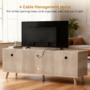 COMHOMA 71"/70"/59" TV Stand up to 80 Inch TV, Modern Farmhouse Entertainment Center with Open Storage Shelves and Cable Management Holes for Living Room H1004