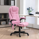 COMHOMA Massage & Heat Office Chair with Lumbar Support, Linen Fabric CH01
