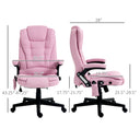 COMHOMA Massage & Heat Office Chair with Lumbar Support, Linen Fabric CH01