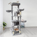 68 inch Multi-Level Cat Tree with Hammocks, Hanging Basket, Scratching Posts - Perfect for Multiple Cats CHT1