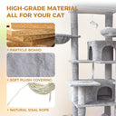 68 inch Multi-Level Cat Tree with Hammocks, Hanging Basket, Scratching Posts - Perfect for Multiple Cats CHT1