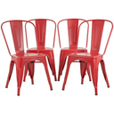 COMHOMA Metal Dining Chair Indoor Outdoor Chairs Patio Chairs-WMT-H0042-lxy