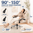 Cloudrest Pro® Big & Tall Office Chair with Pillow, Footrest & Linkage Armrests 350LBS CH630-SP