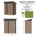 COMHOMA Outdoor Metal Storage Shed B106