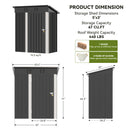 COMHOMA Outdoor Metal Storage Shed B106