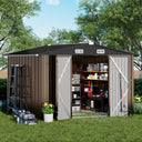 COMHOMA Outdoor Metal Storage Shed B106