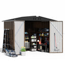 COMHOMA Outdoor Metal Storage Shed B106
