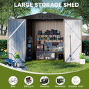 COMHOMA Outdoor Metal Storage Shed B106