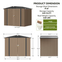 COMHOMA Outdoor Metal Storage Shed B106